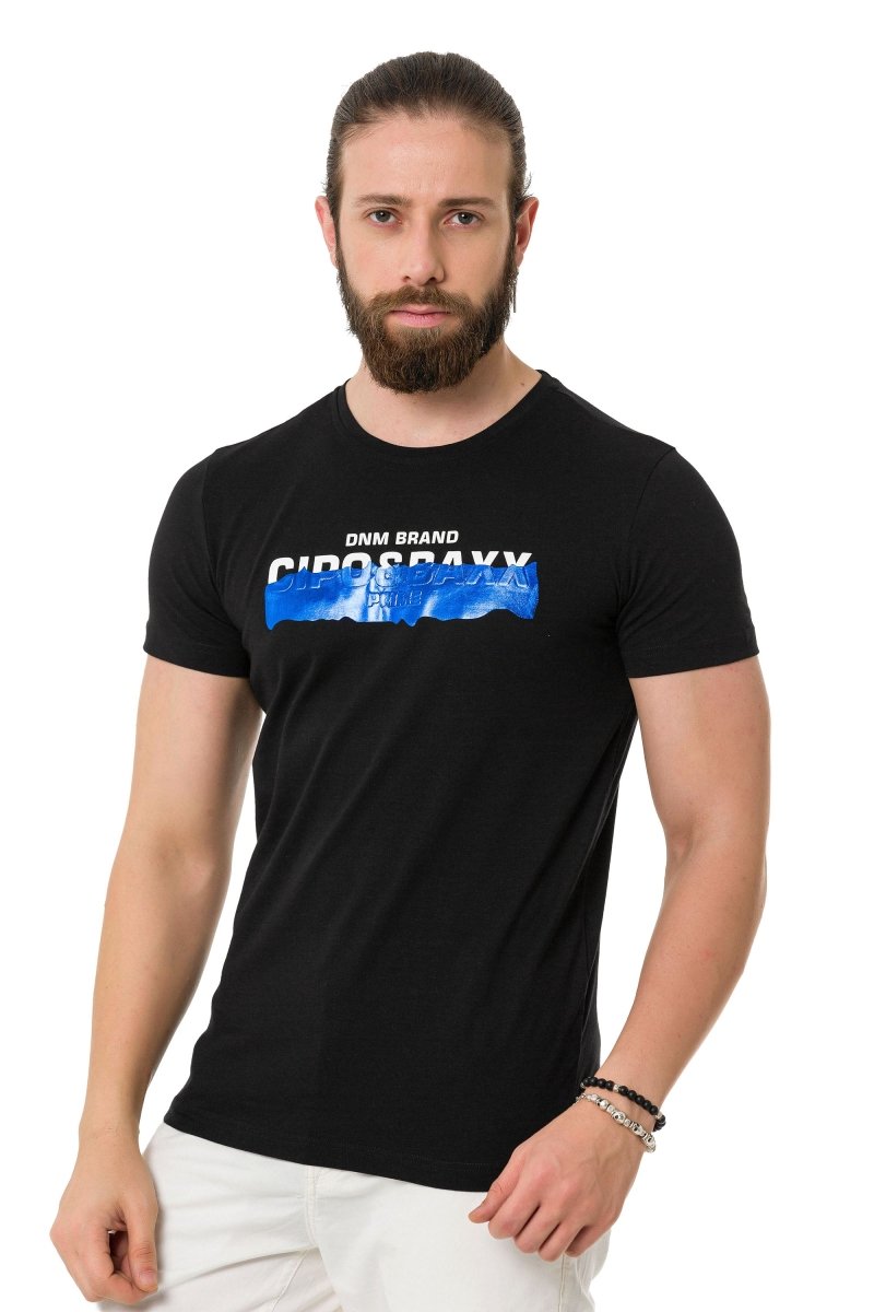 CT711 Herren T-Shirt mit coolem geprägter Foliendruck