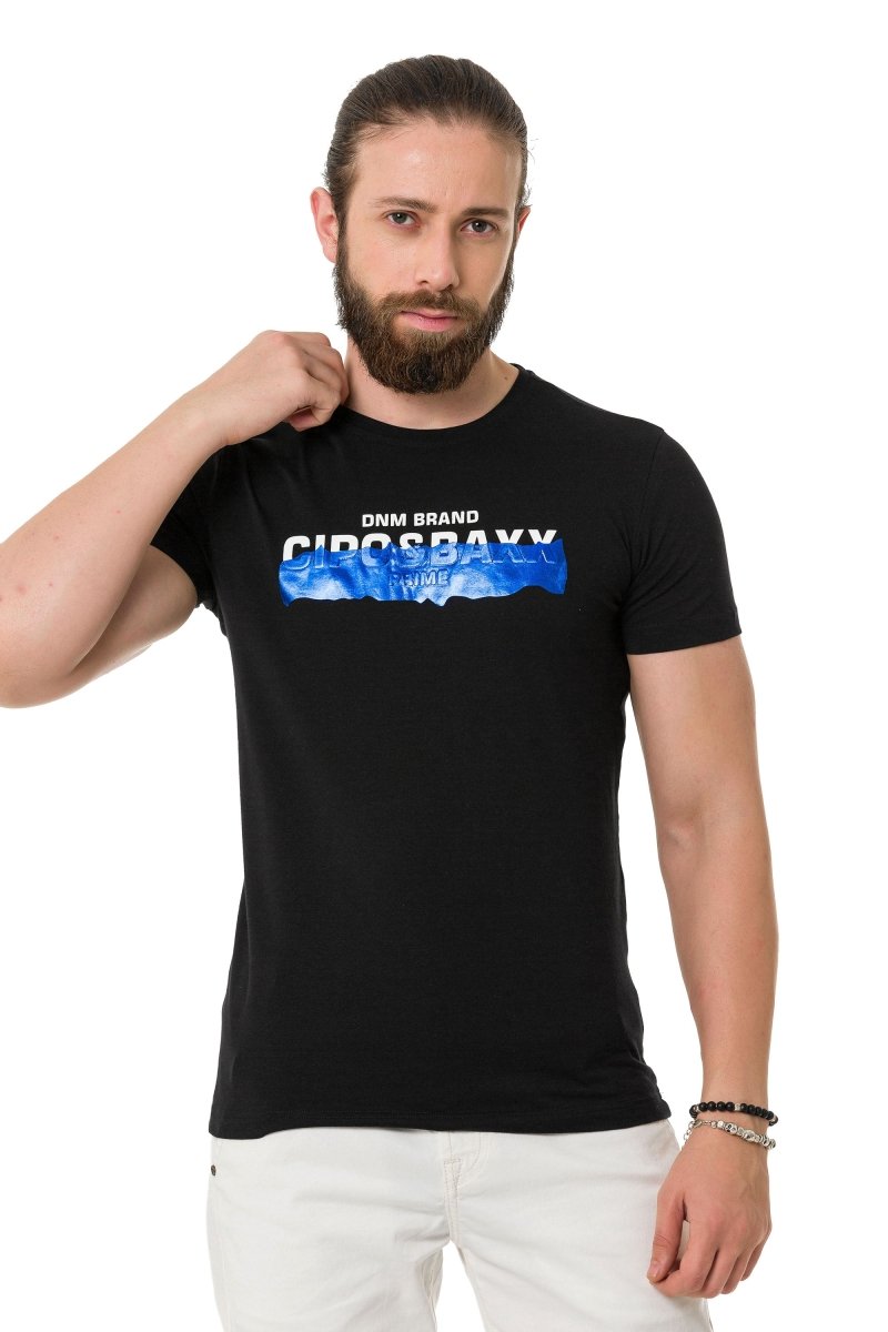 CT711 Herren T-Shirt mit coolem geprägter Foliendruck