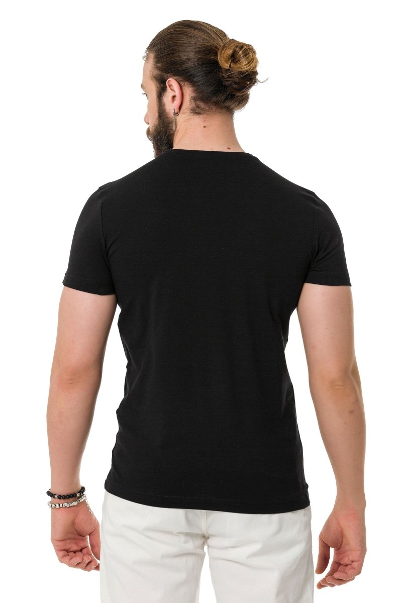 CT711 Herren T-Shirt mit coolem geprägter Foliendruck