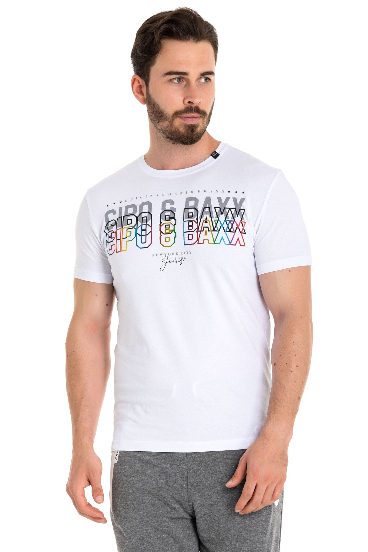 CT717 t-shirt męski z nadrukiem