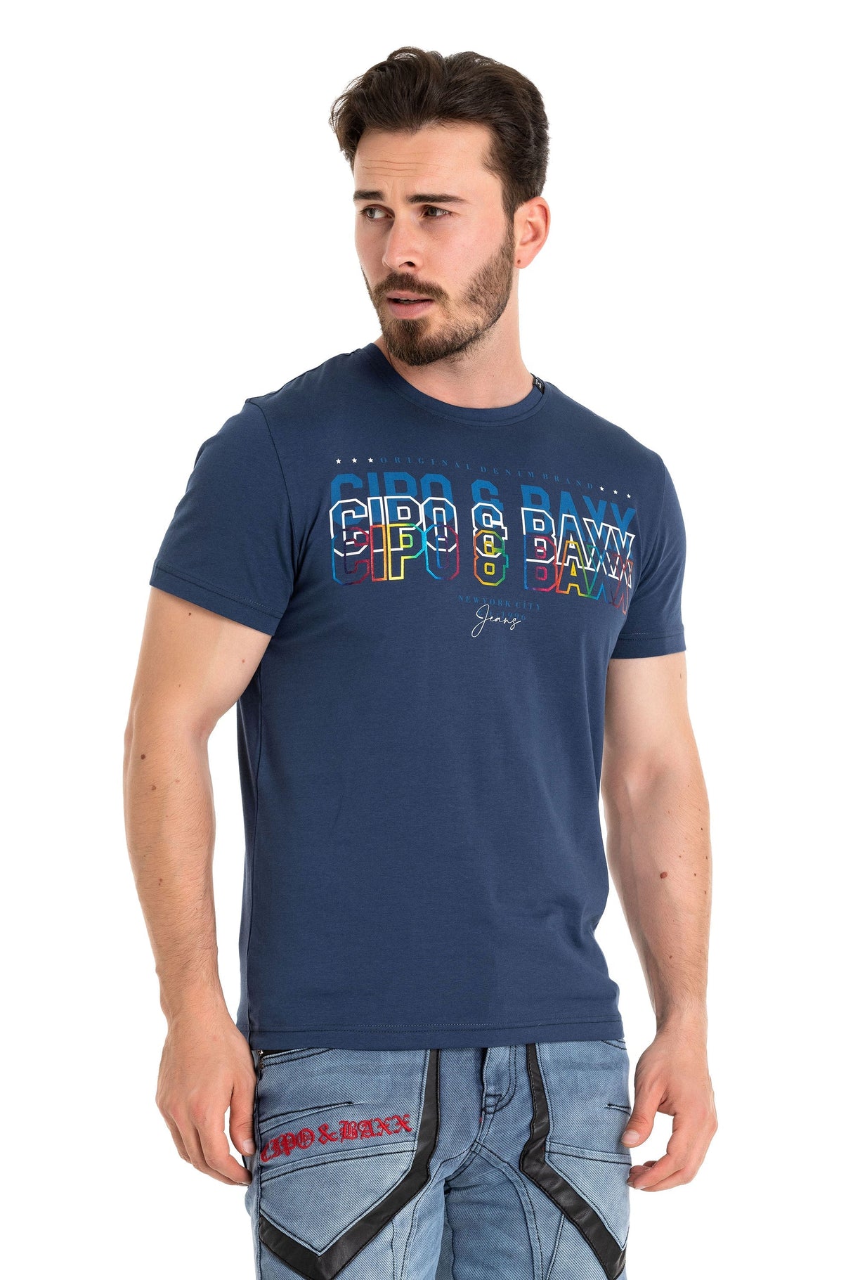 CT717 t-shirt męski z nadrukiem