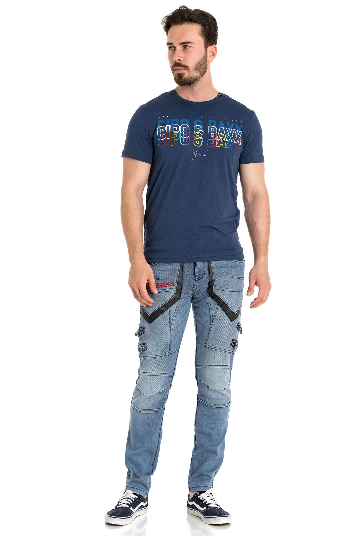 CT717 t-shirt męski z nadrukiem