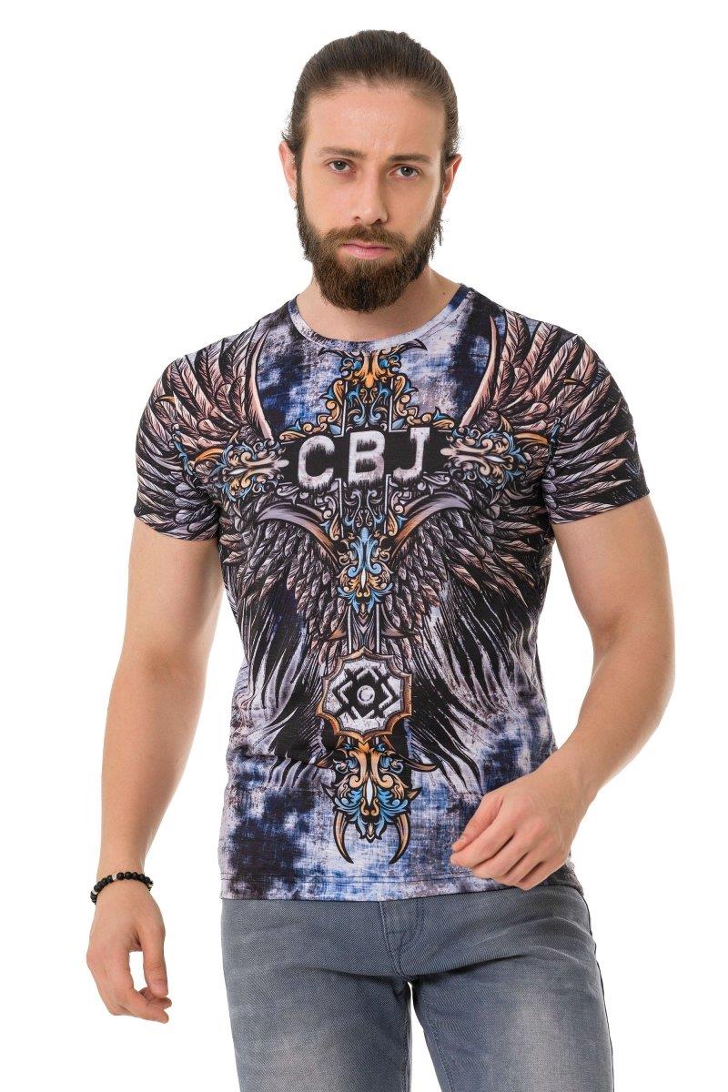 CT719 t-shirt męski z laserowym nadrukiem