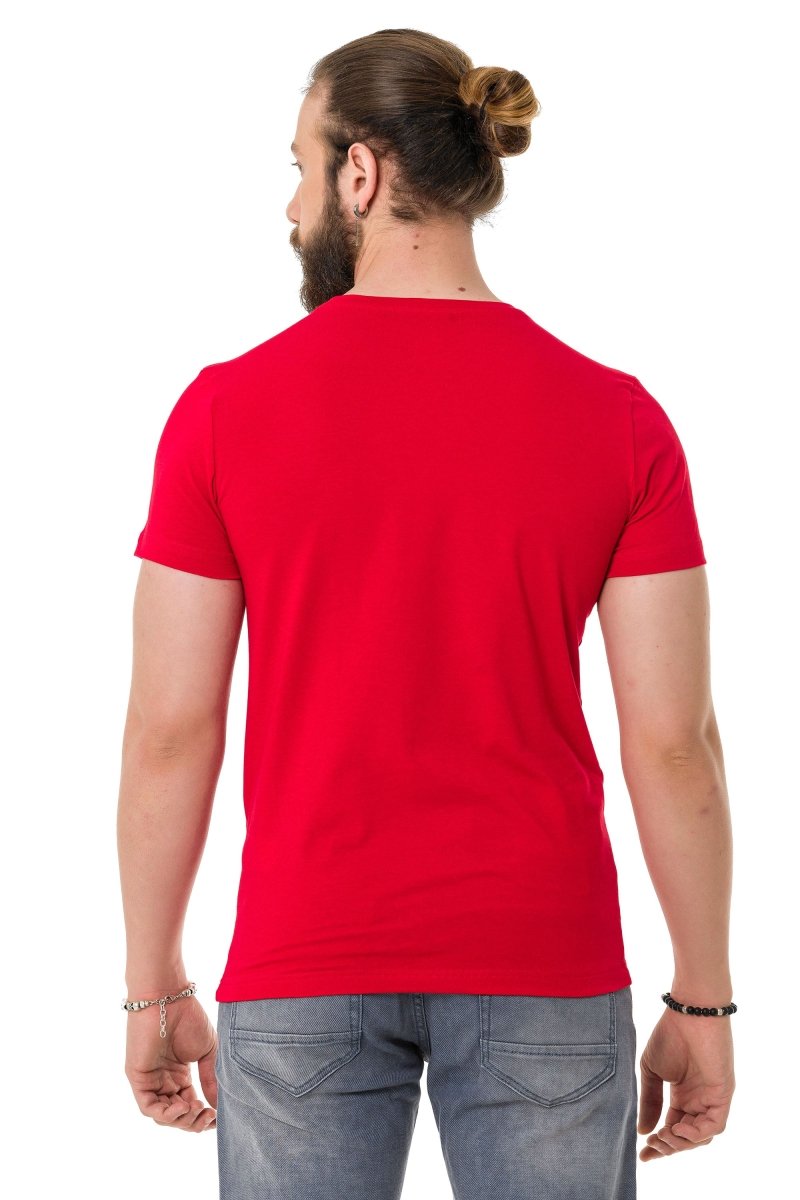 CT721 t-shirt męski z logo zdobiony kamieniami