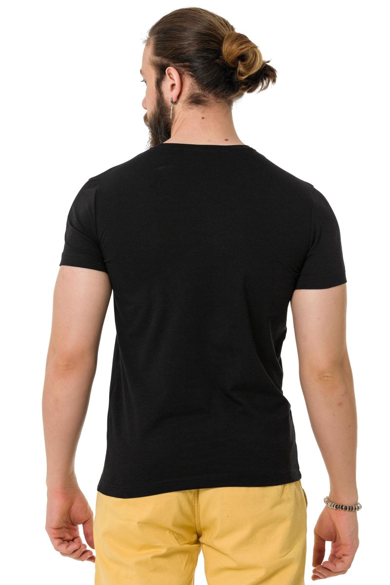 CT735 t-shirt męski z tłoczonym nadrukiem