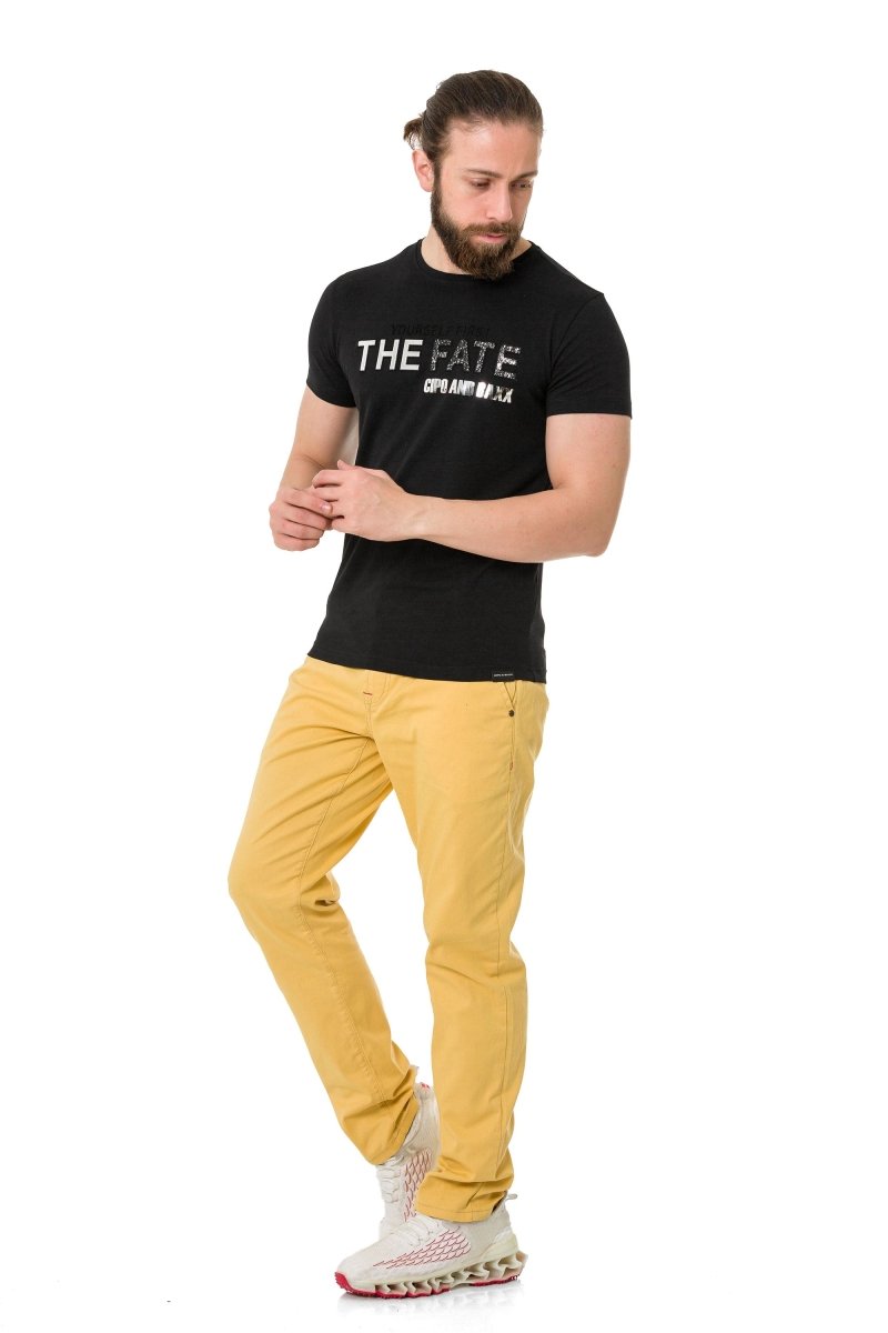 CT735 t-shirt męski z tłoczonym nadrukiem