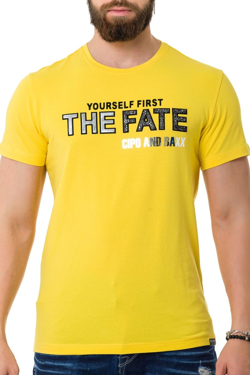 CT735 t-shirt męski z tłoczonym nadrukiem