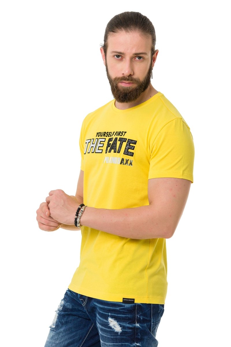 CT735 t-shirt męski z tłoczonym nadrukiem