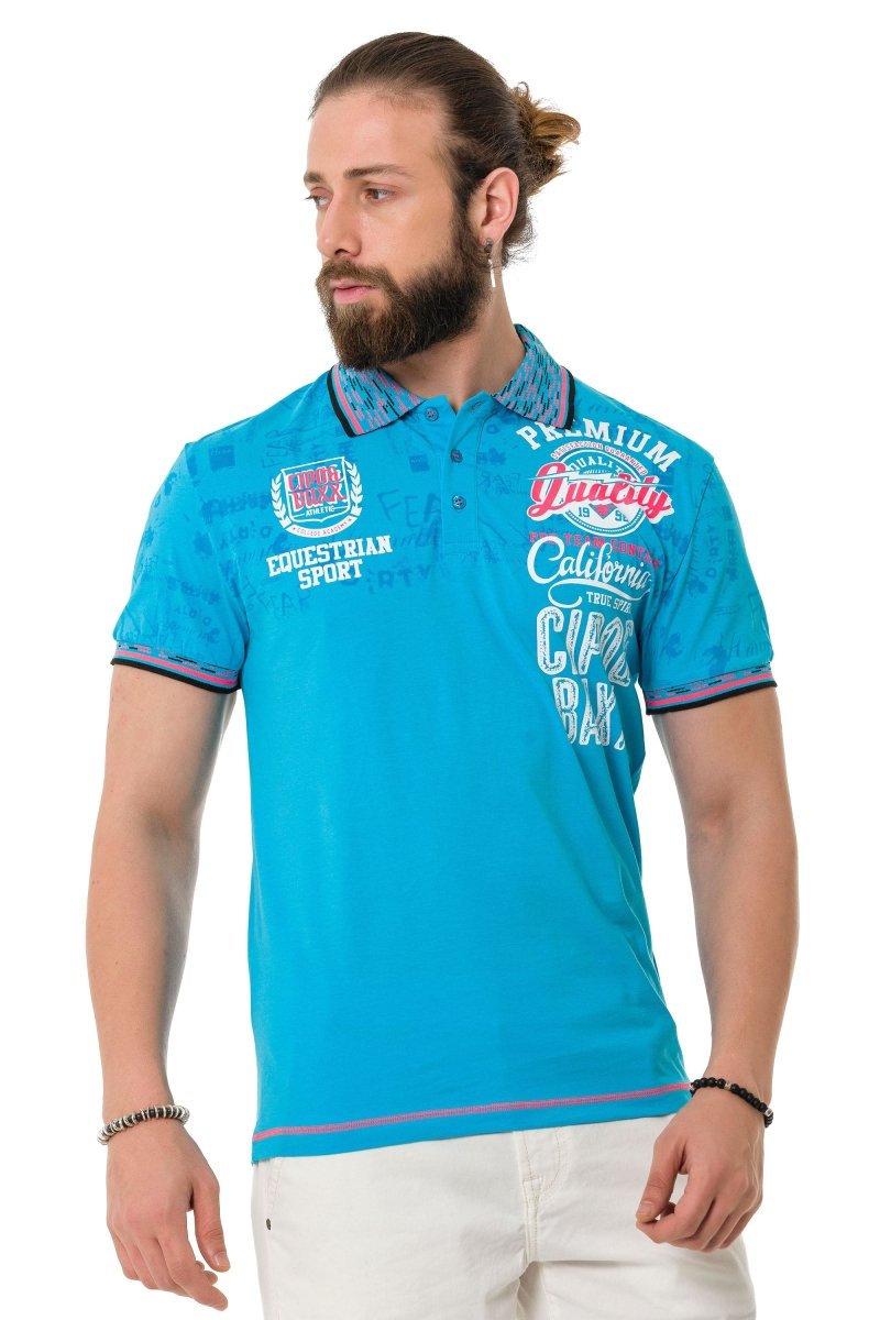CT738 Herren Poloshirt mit Trendigem Print