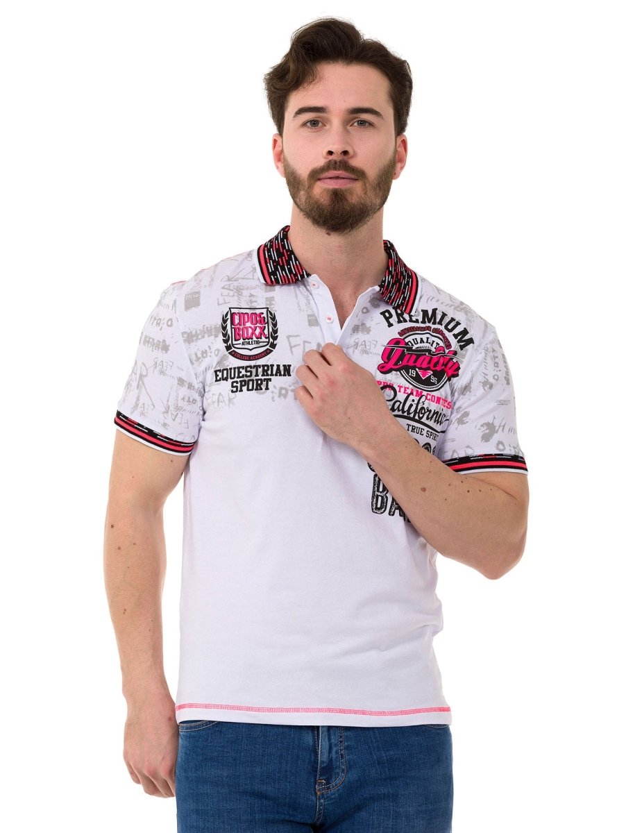 CT738 Herren Poloshirt mit Trendigem Print