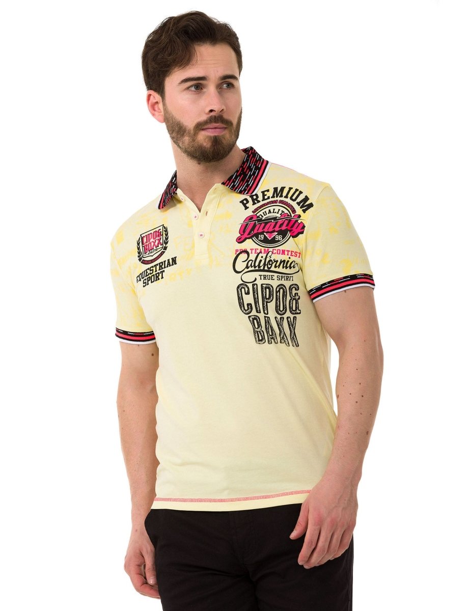 CT738 Herren Poloshirt mit Trendigem Print
