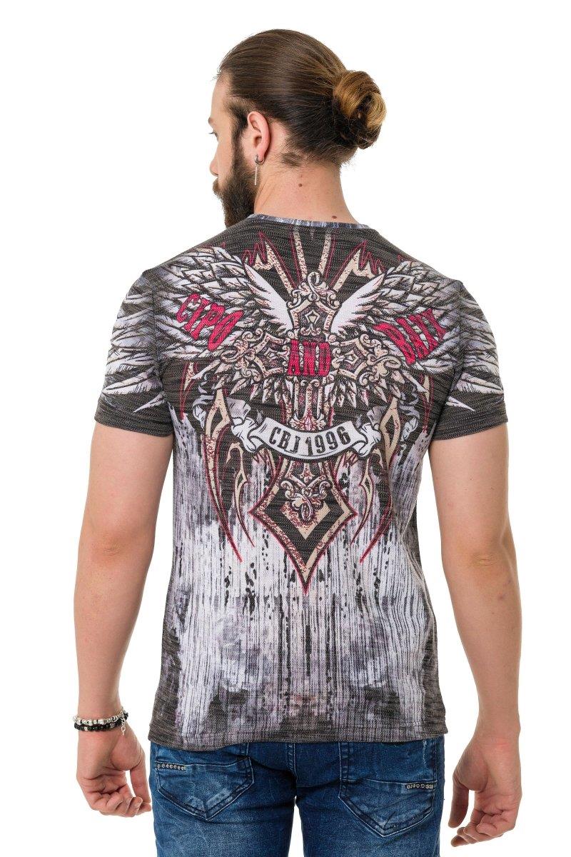 CT746 t-shirt męski Wing Cross z laserowym nadrukiem