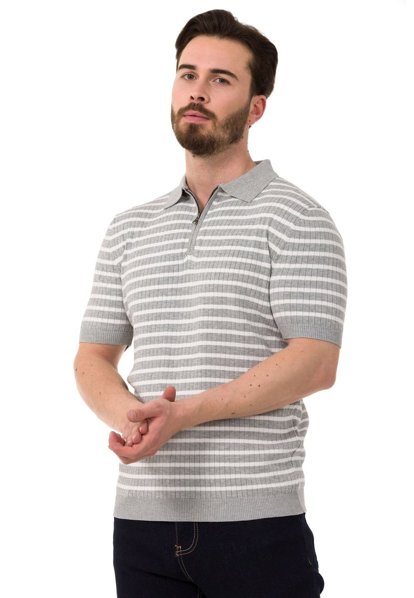 CT751 t-shirt męski polo w paski