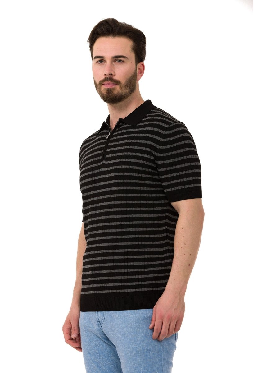 CT751 t-shirt męski polo w paski