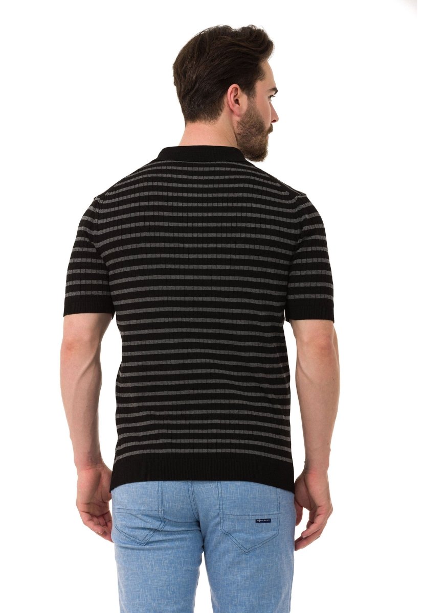 CT751 t-shirt męski polo w paski