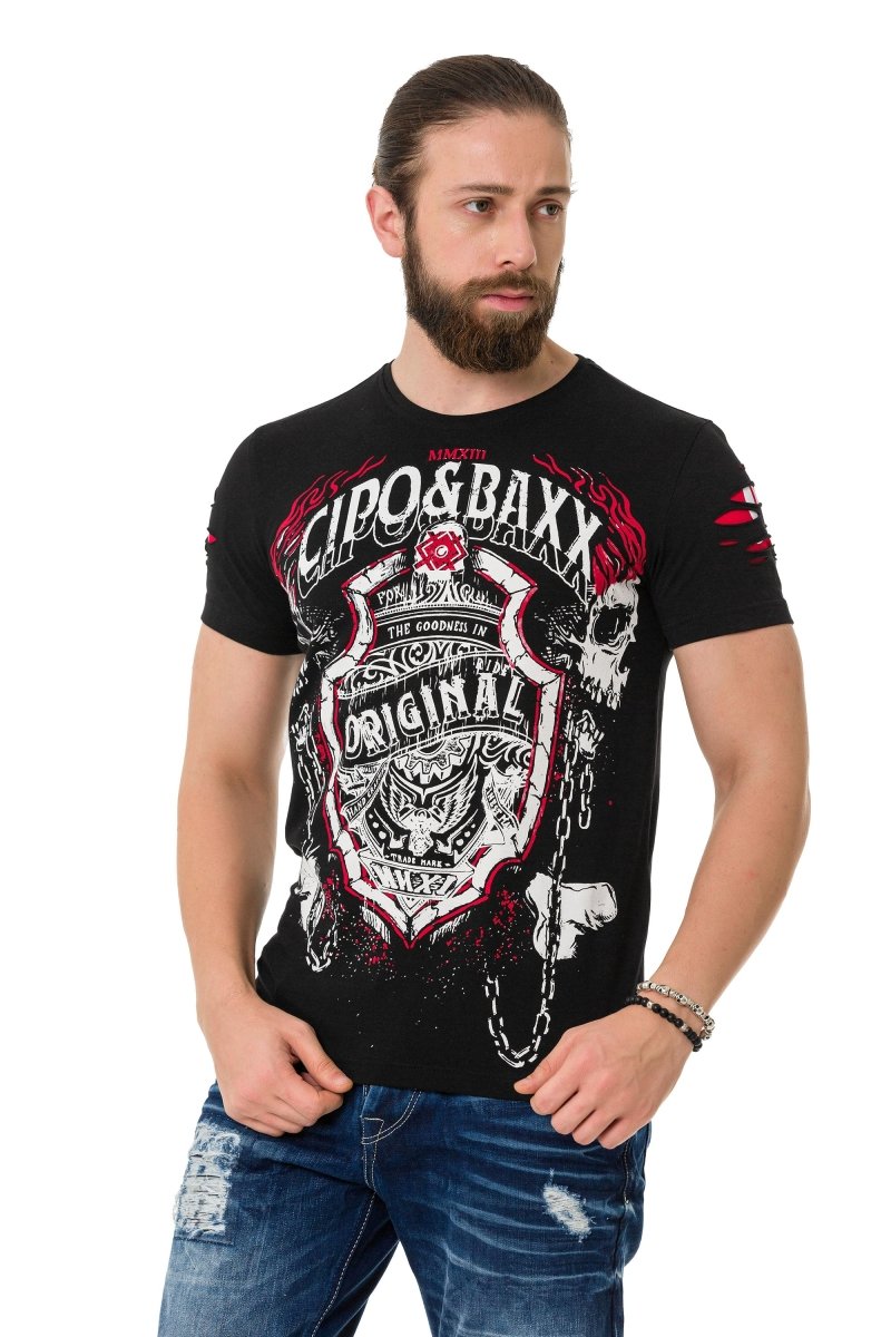 CT772 Camiseta de hombre con diseño de cadena