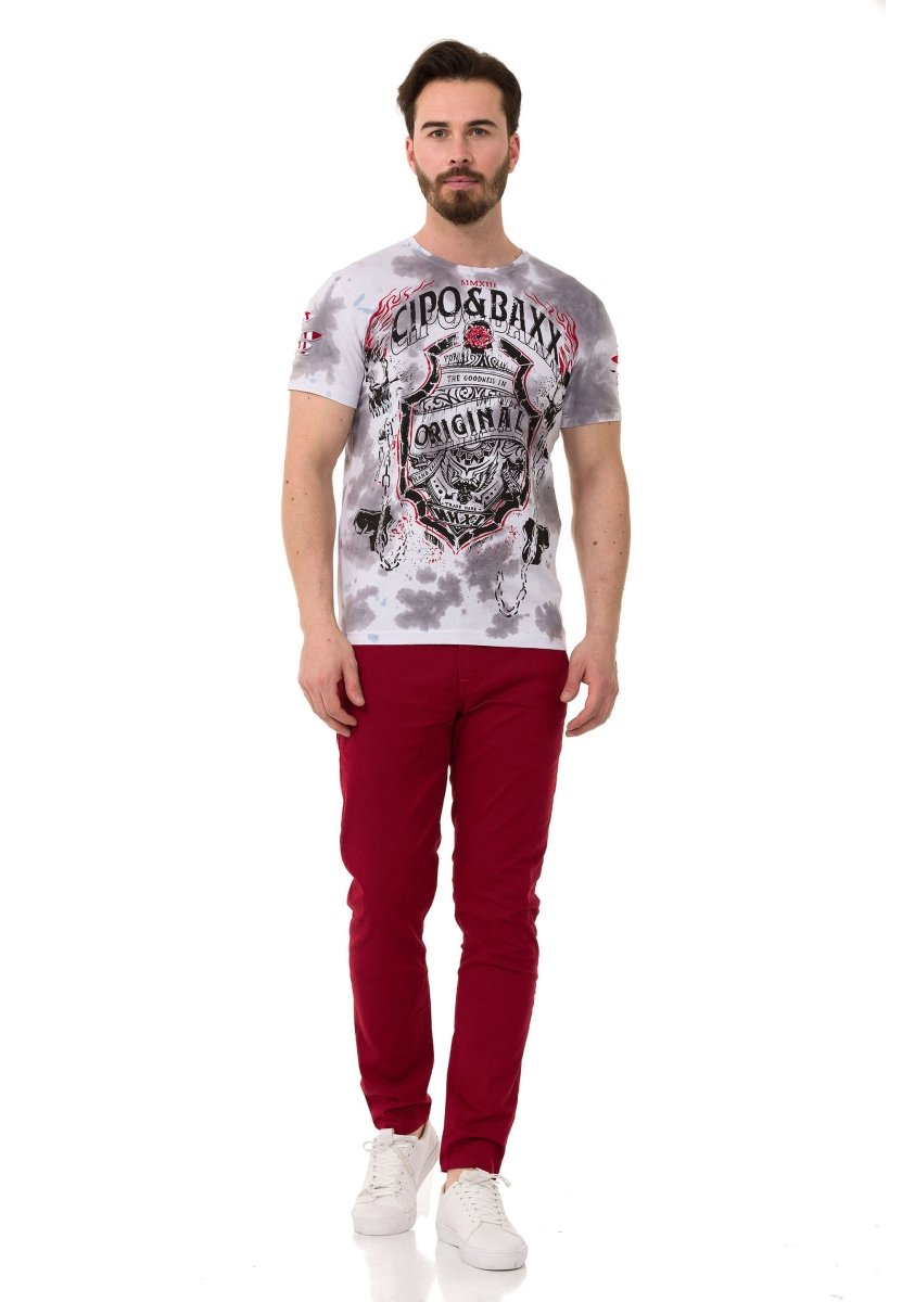 CT772 Camiseta de hombre con diseño de cadena