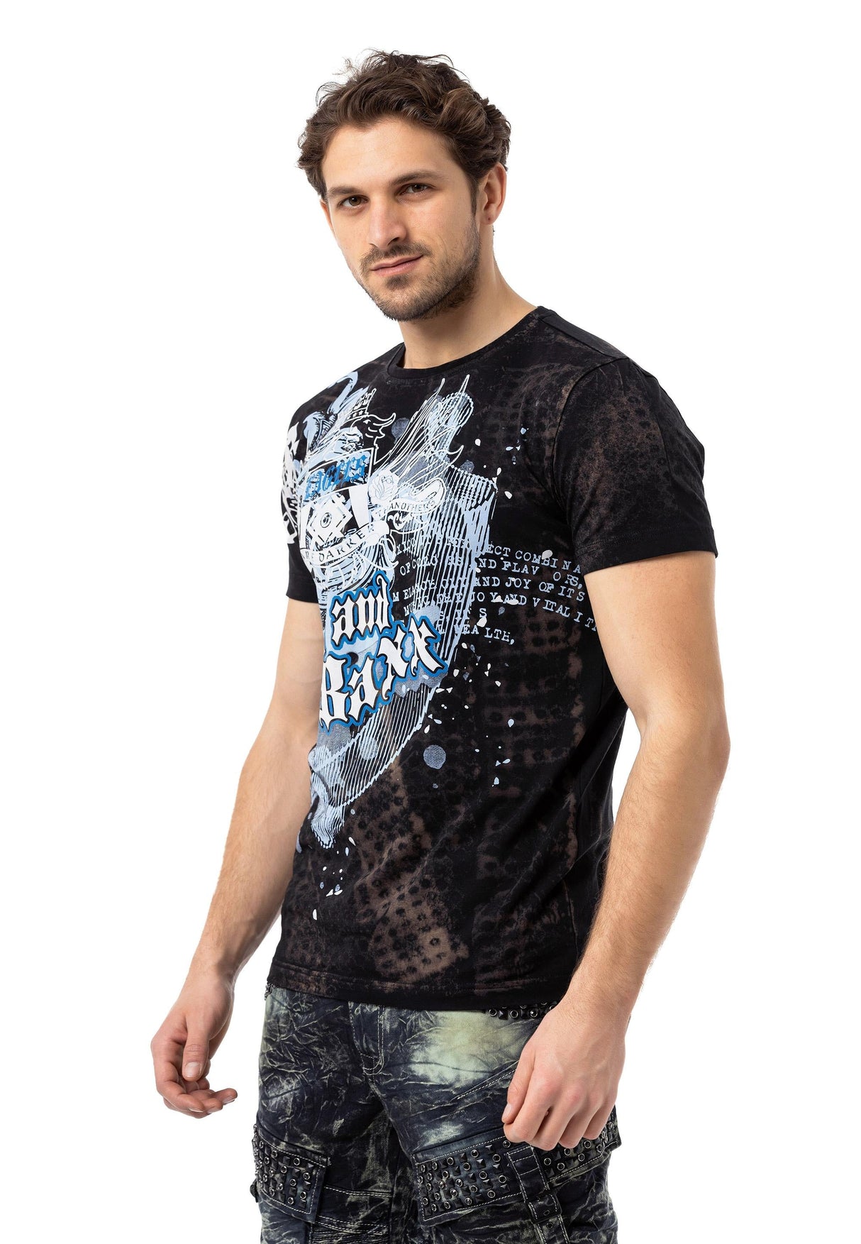 CT782 t-shirt męski z nadrukiem