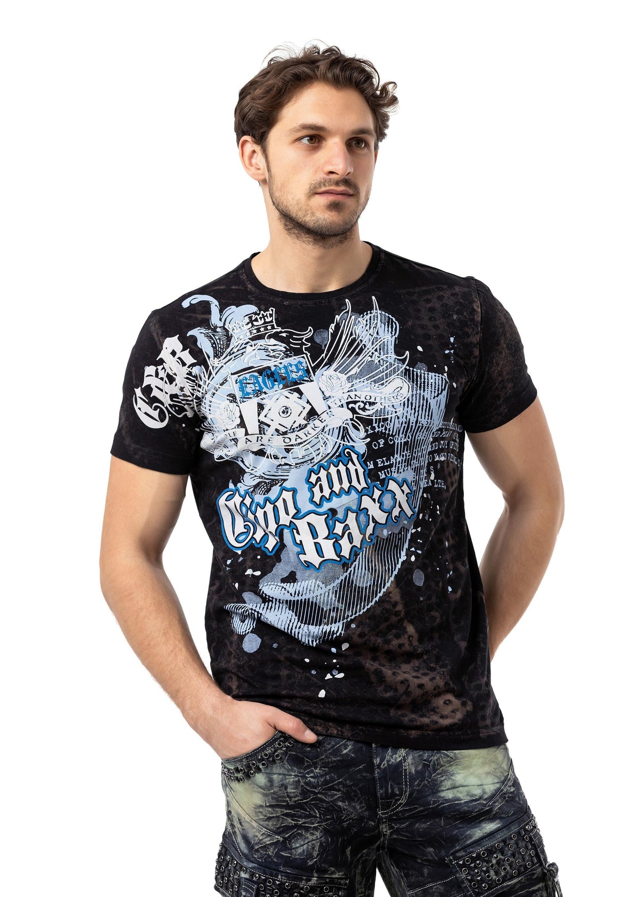 CT782 t-shirt męski z nadrukiem