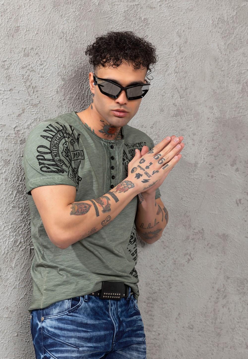 CT789 T-shirt męski Biker