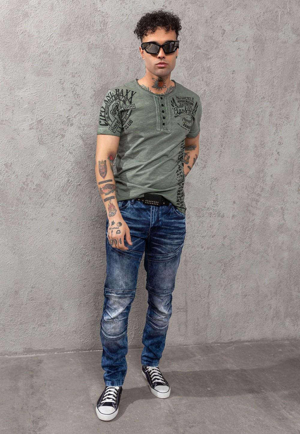 CT789 T-shirt męski Biker