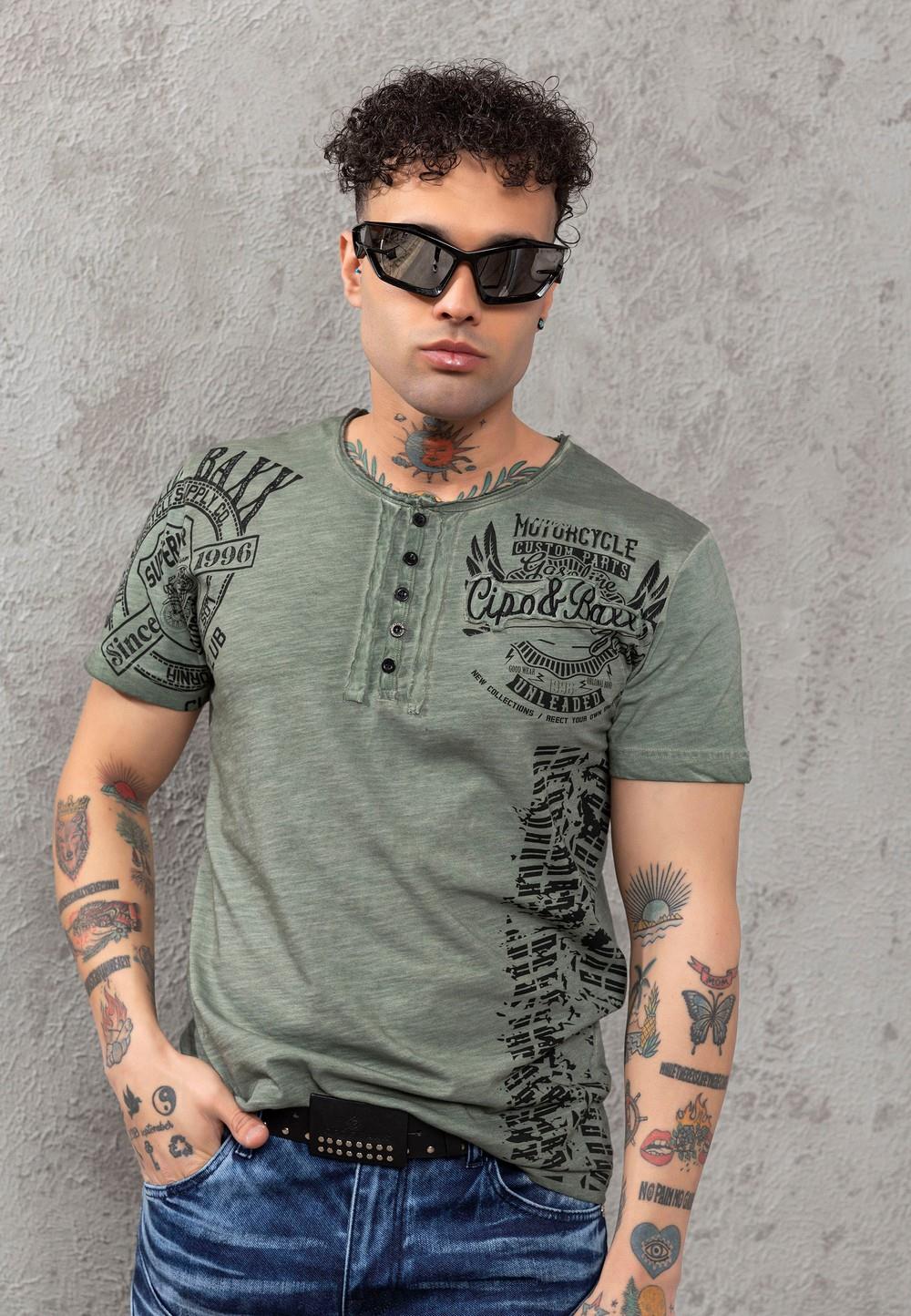 CT789 T-shirt męski Biker