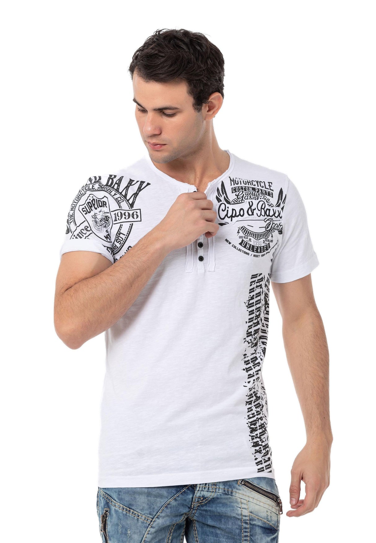 CT789 T-shirt męski Biker