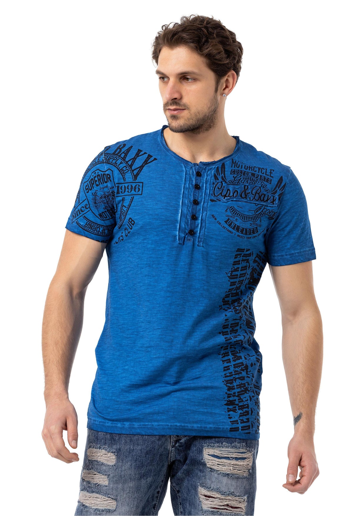 CT789 T-shirt męski Biker
