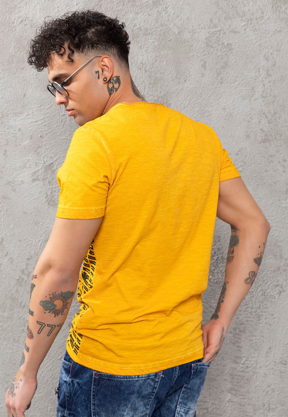 CT789 Men Crew Neck Biker T-shirt