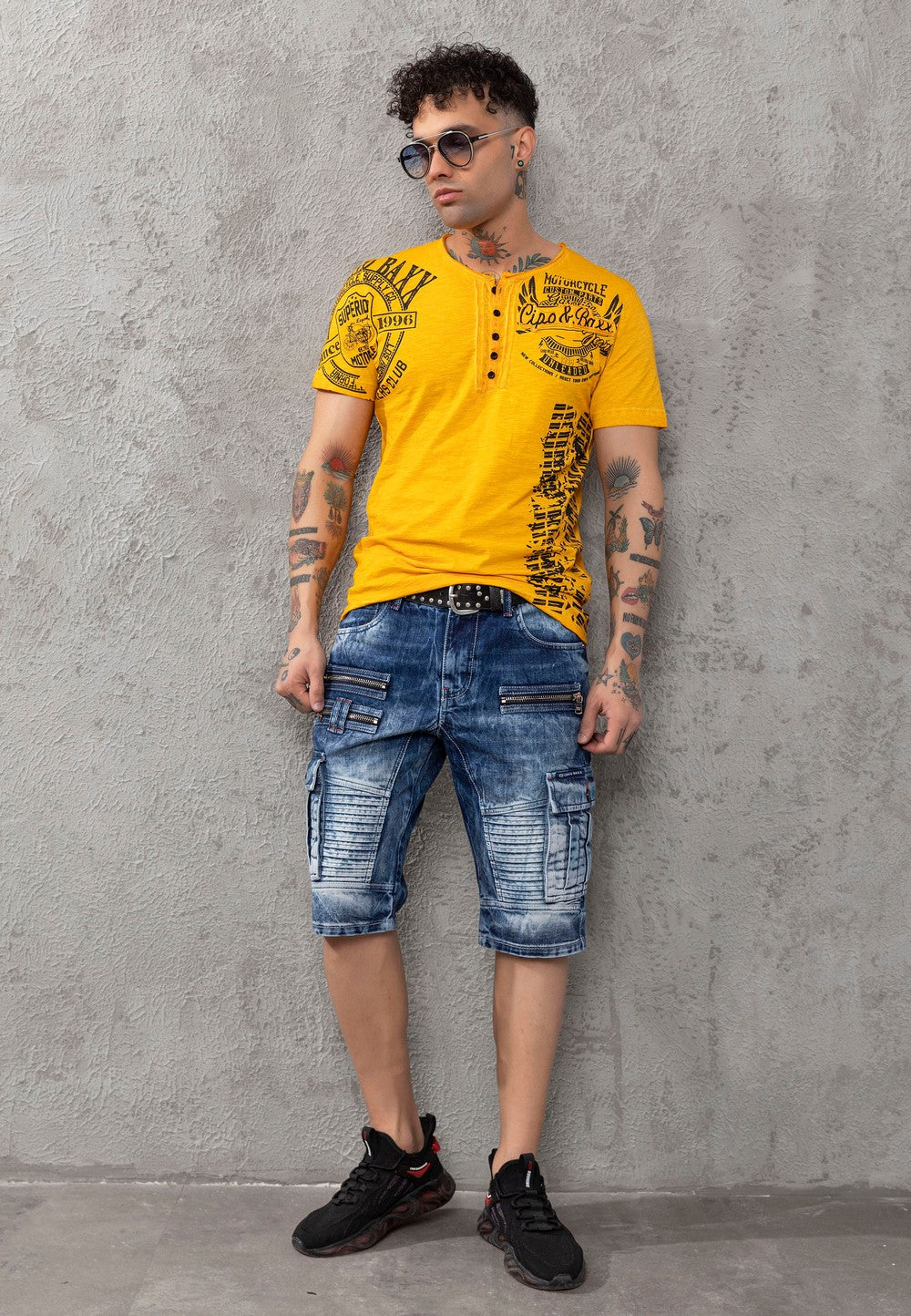 CT789 T-shirt męski Biker