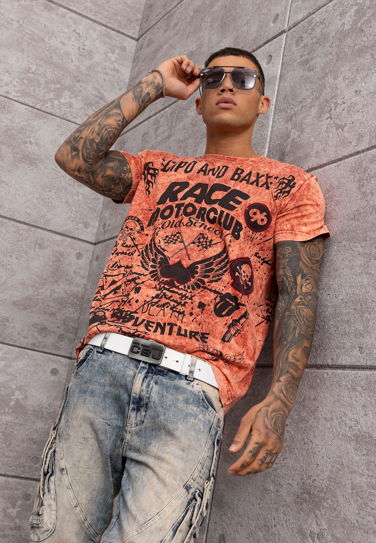 CT800-Mężczyźni T-Shirt z okrągłym dekoltem – Wash & Adler-Print