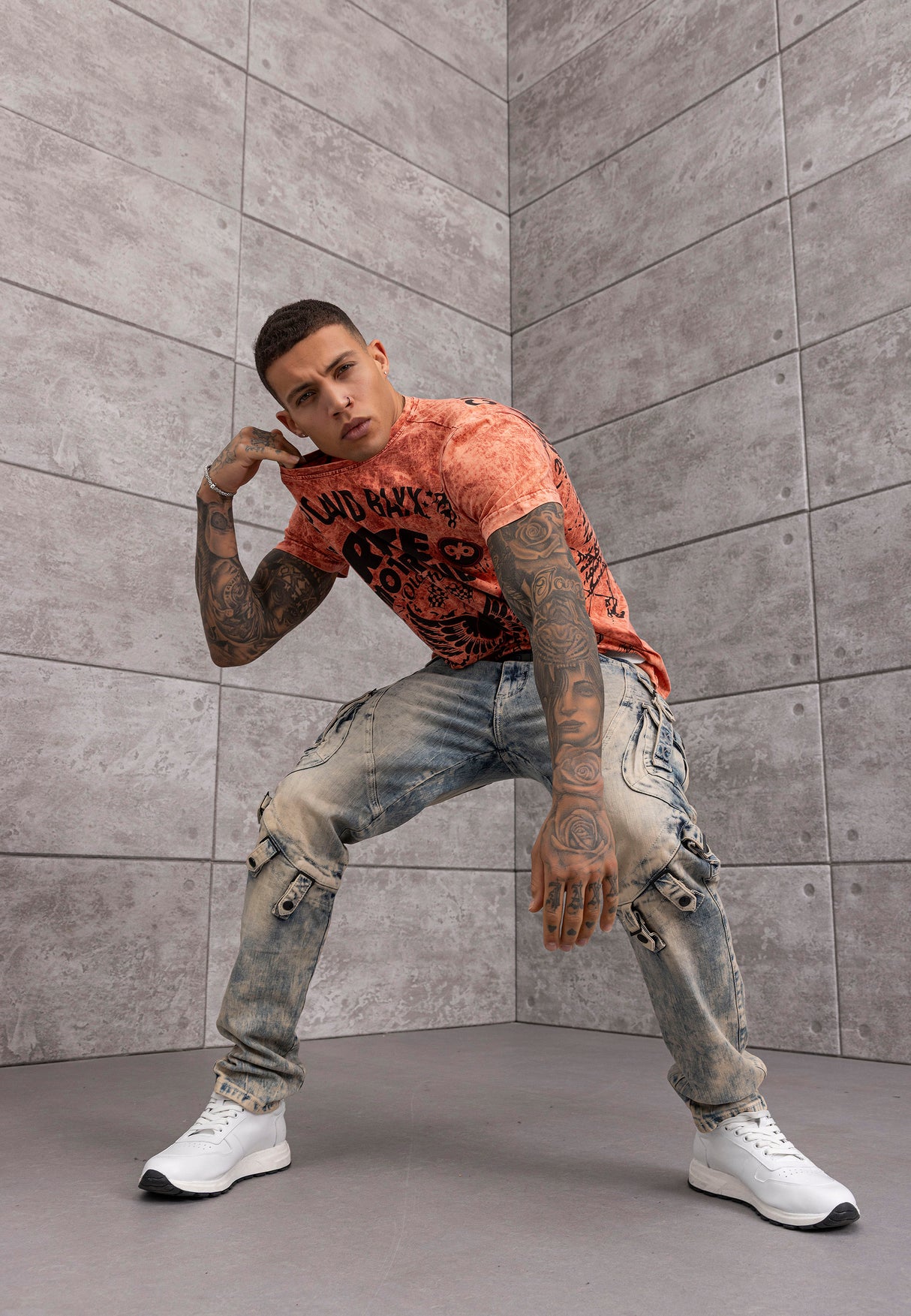 CT800-Mężczyźni T-Shirt z okrągłym dekoltem – Wash & Adler-Print