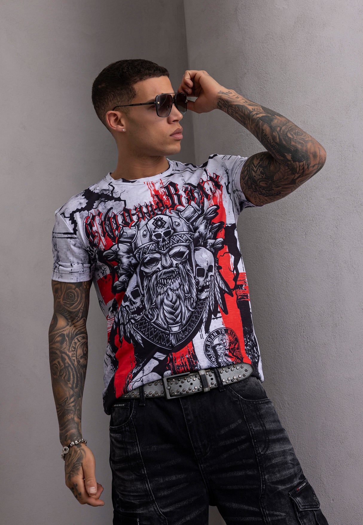 CT819 t-shirt męski z nadrukiem