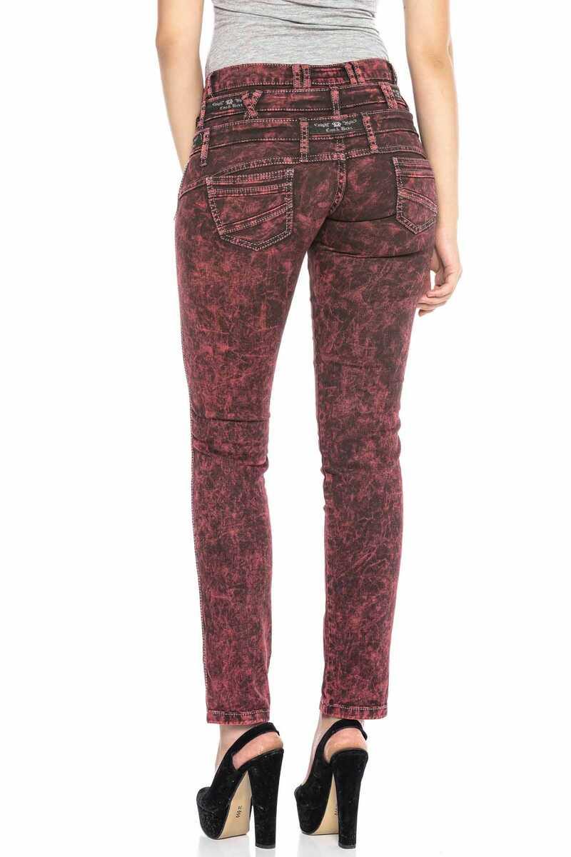 WD418 jeansy damskie z potrójnym stanem