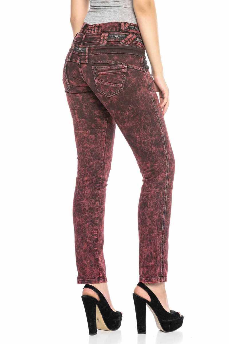 WD418 jeansy damskie z potrójnym stanem