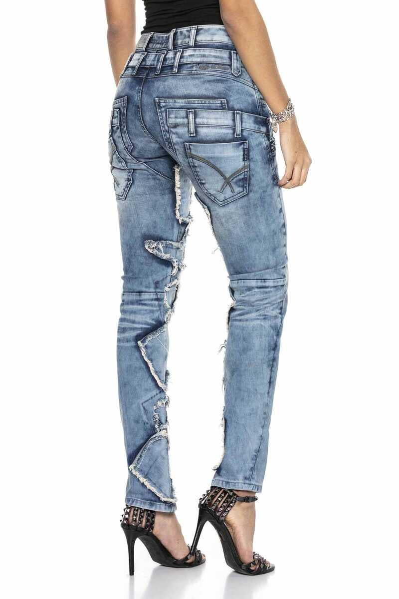 WD411 jeansy damskie z łatami