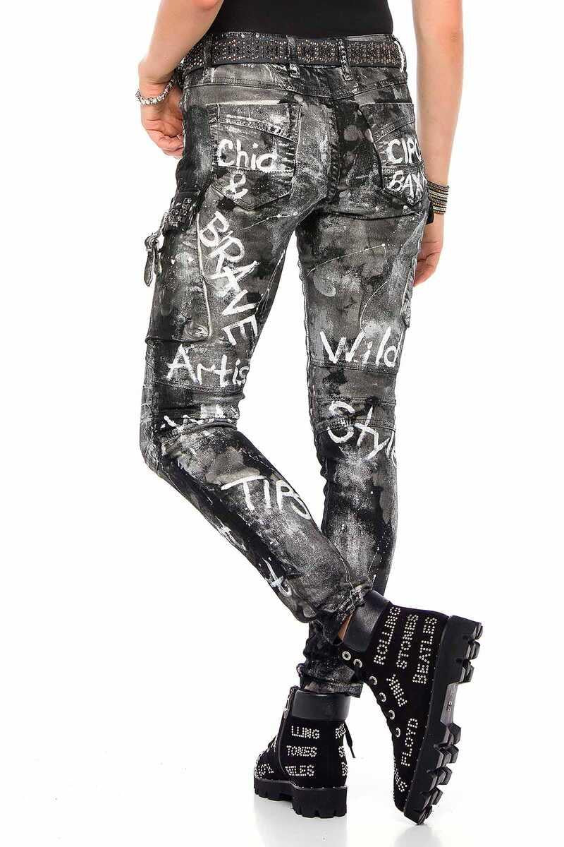 WD397 jeansy damskie w ekstrawaganckim stylu