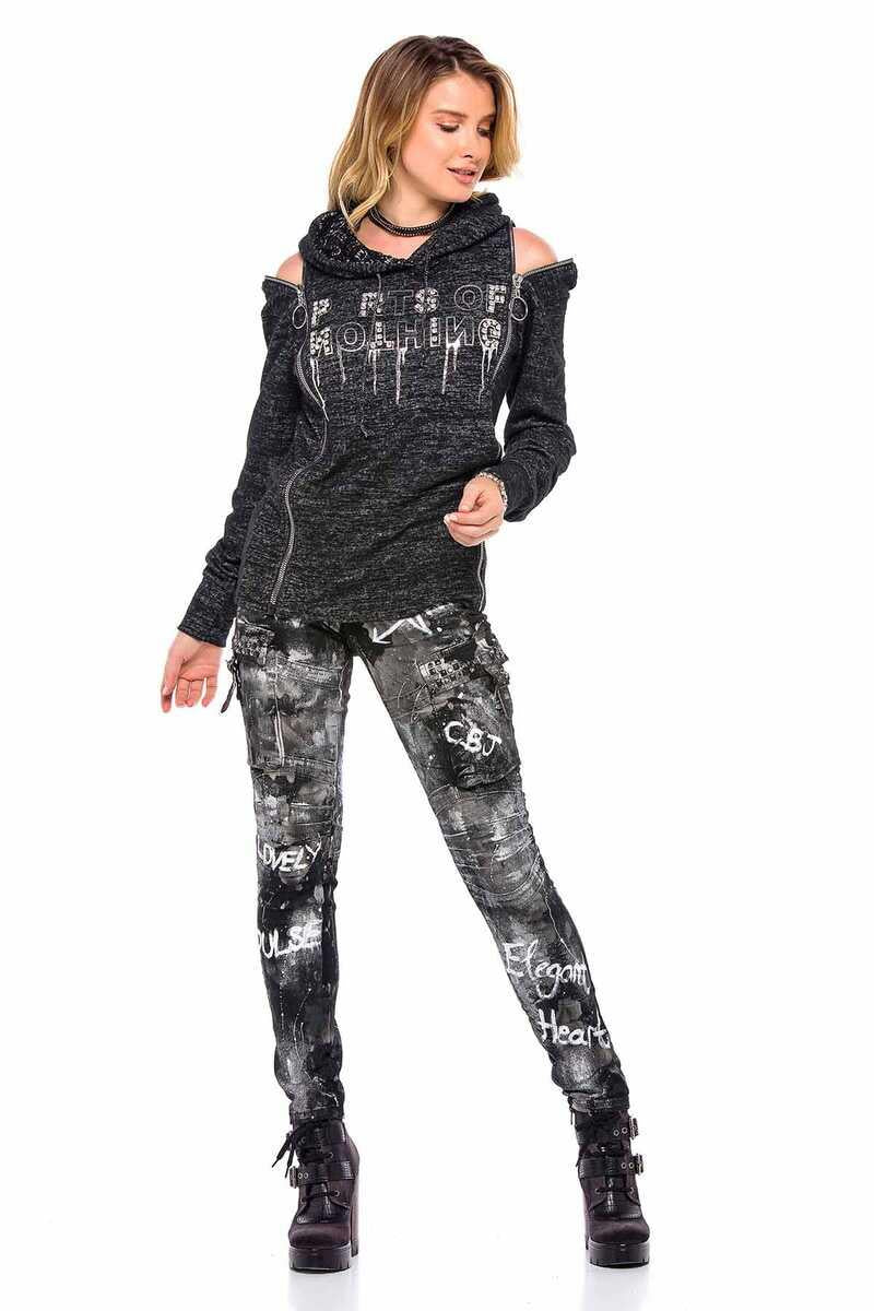 WD397 jeansy damskie w ekstrawaganckim stylu