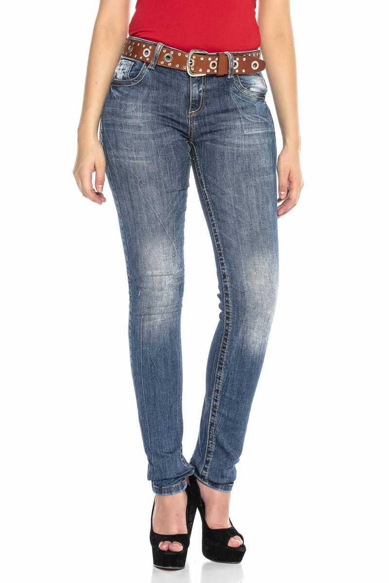 WD386 jeansy damskie slim fit
