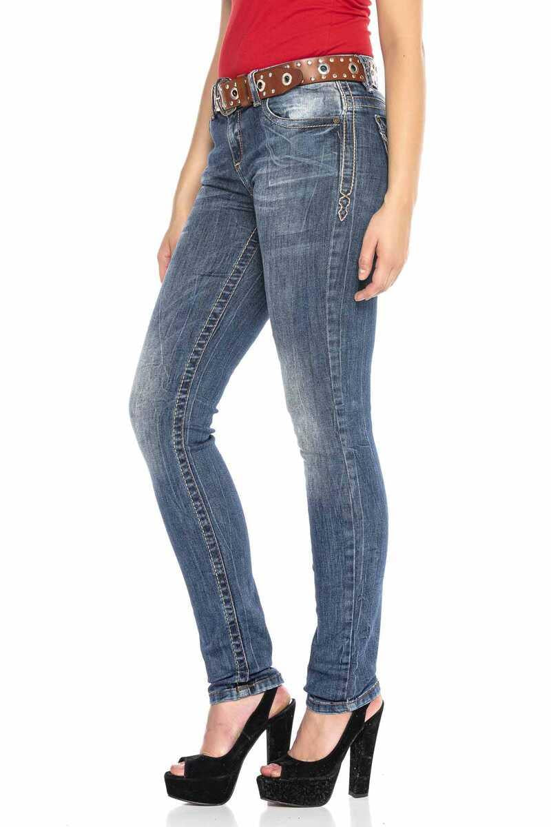 WD386 jeansy damskie slim fit
