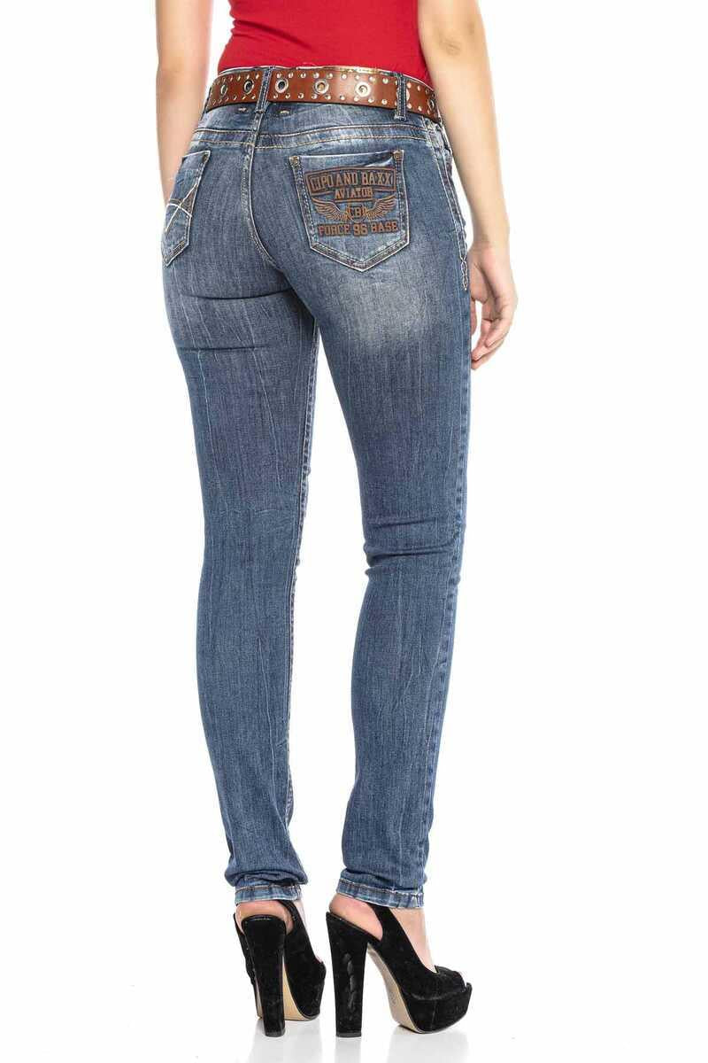 WD386 jeansy damskie slim fit