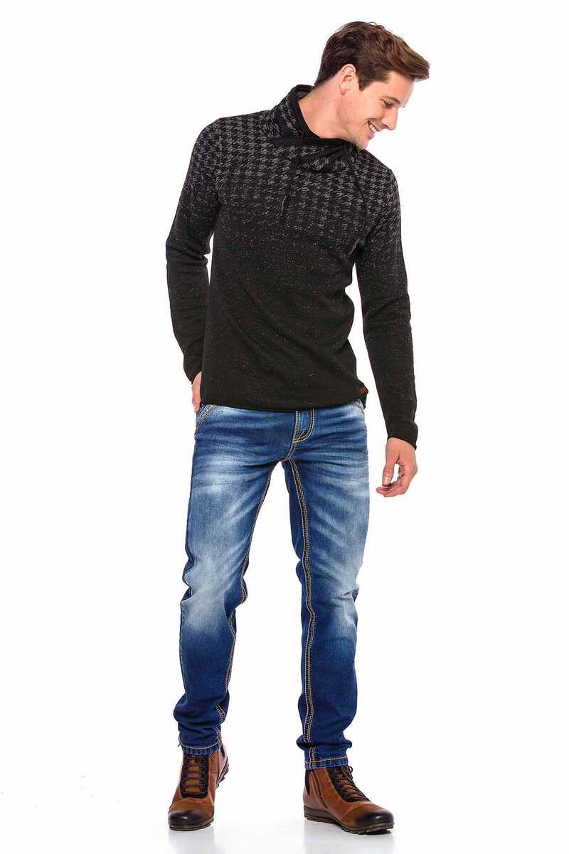 CD530 jeansy proste z dekoracyjnymi szwami