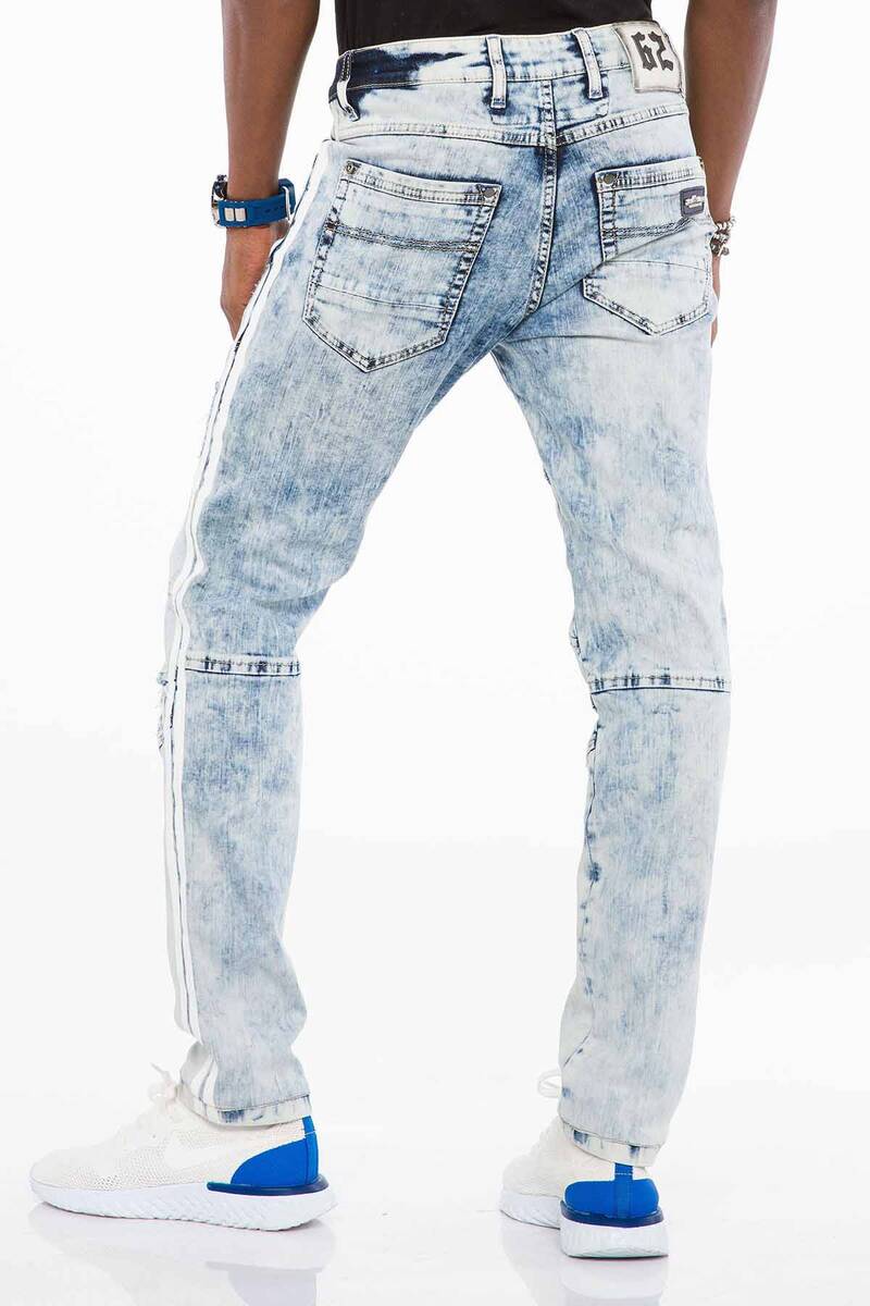 CD477 Los cómodos jeans de los hombres en el aspecto usado