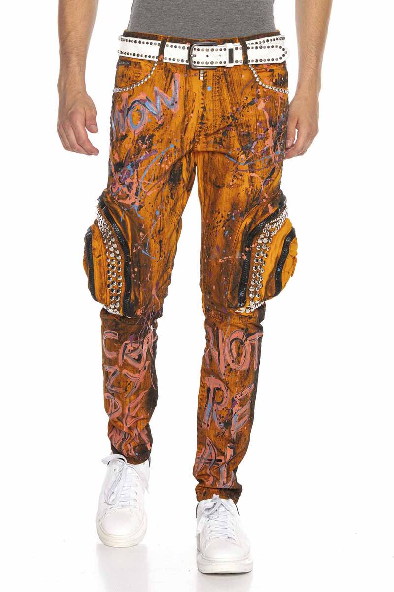 CD634 jeansy w ekstrawaganckim stylu