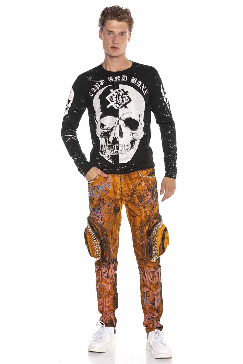 CD634 Jeans cómodos para hombres en diseño fresco