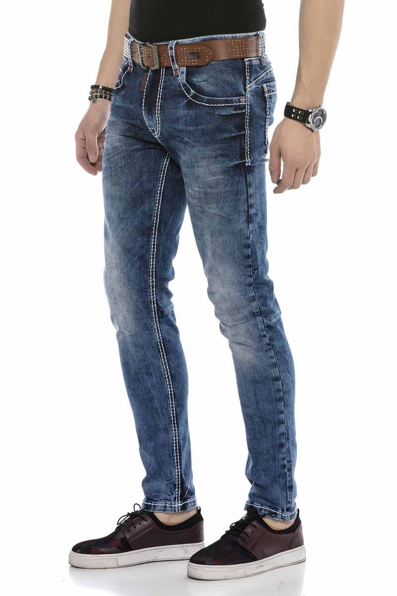 CD588 Herren bequeme Jeans in klassischem Design