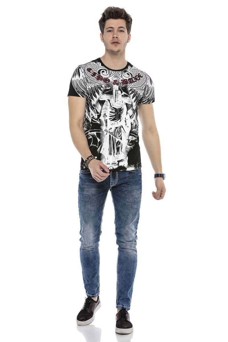 CD588 Herren bequeme Jeans in klassischem Design