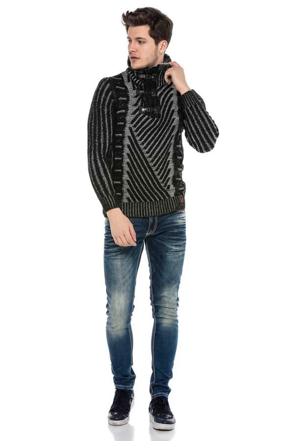 CD557 jeansy z ozdobnym szwem