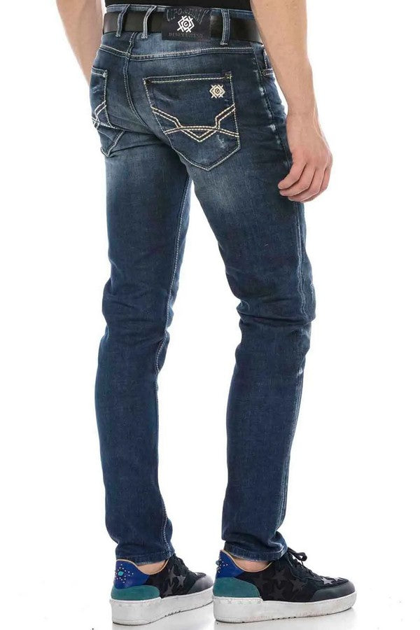 CD544 jeansy slim fit w klasycznym stylu