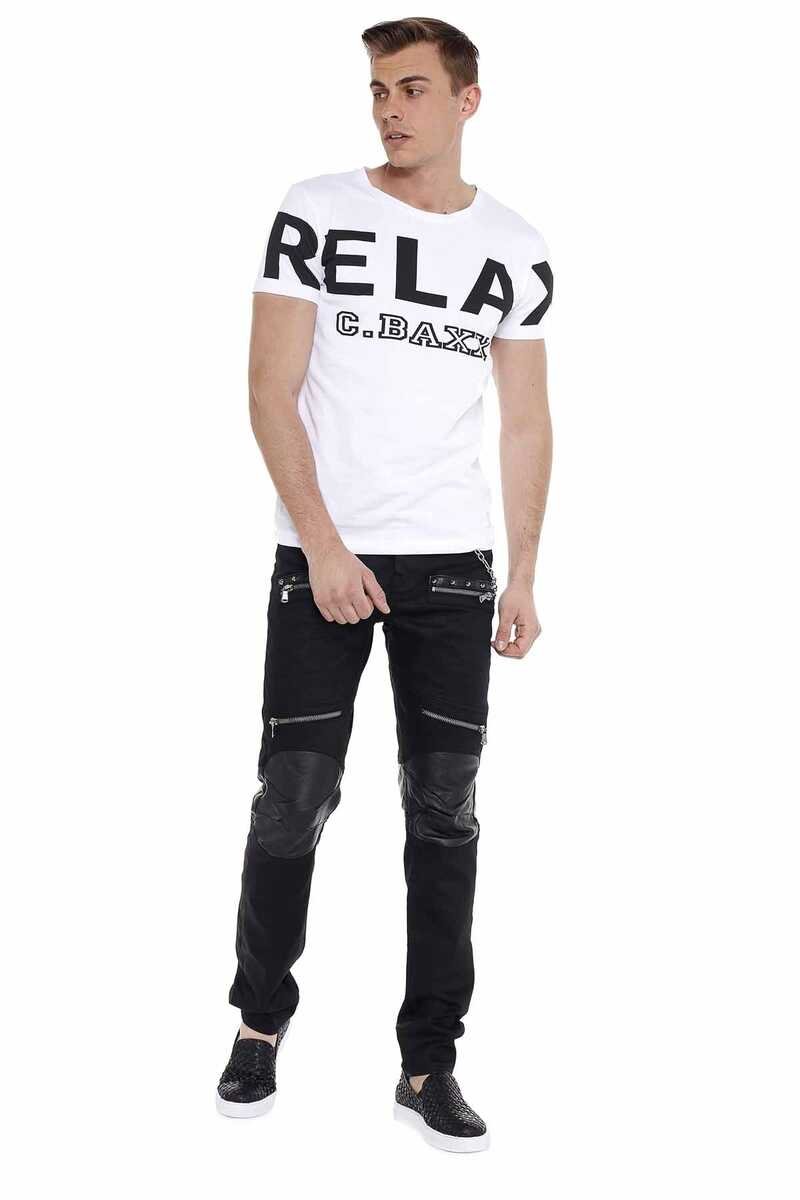 CD380 jeansy ze wstawkami i suwakami